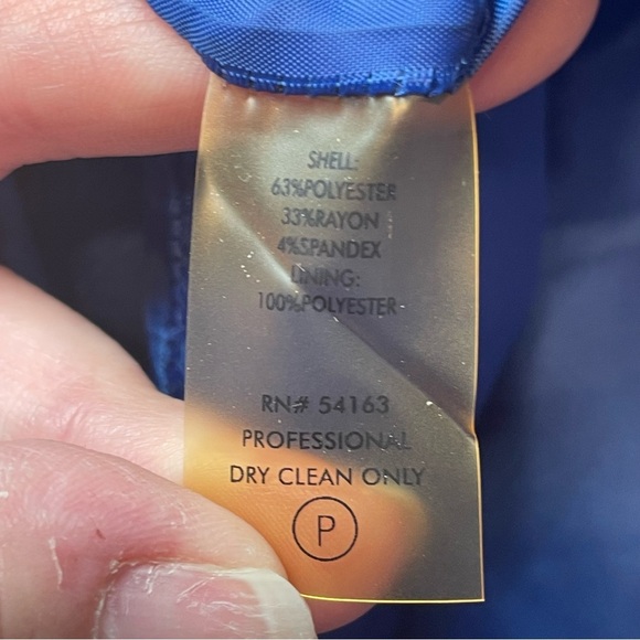 Calvin Klein Royal Blue Sheath Dress Pockets Career Cocktail Drape Neck Sz 2 EUC - Picture 8 of 11